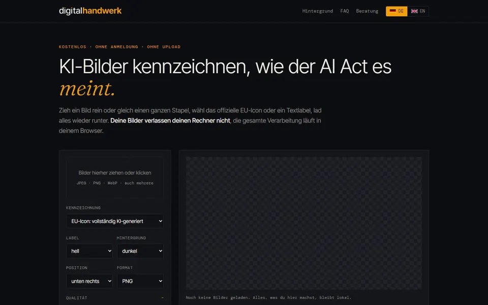 Startseite von watermark.digitalhandwerk.rocks